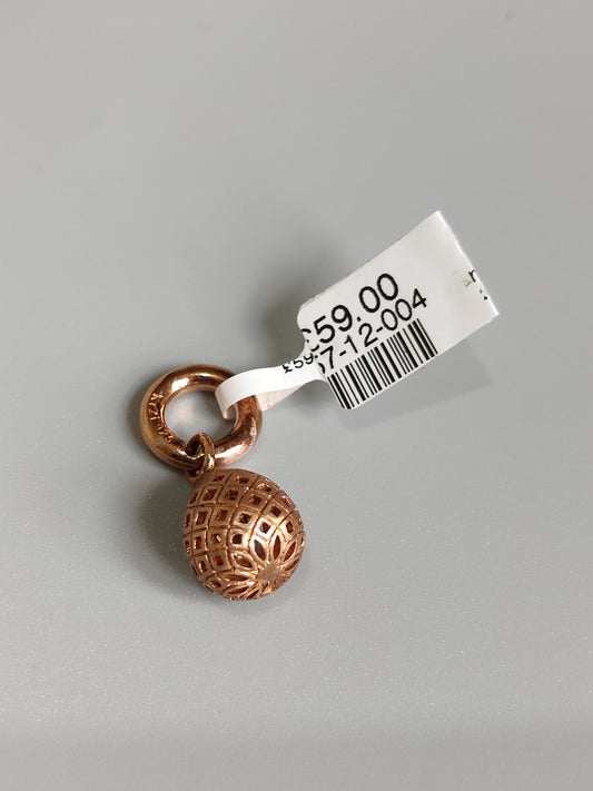 Silver Rose Gold Drop Charm