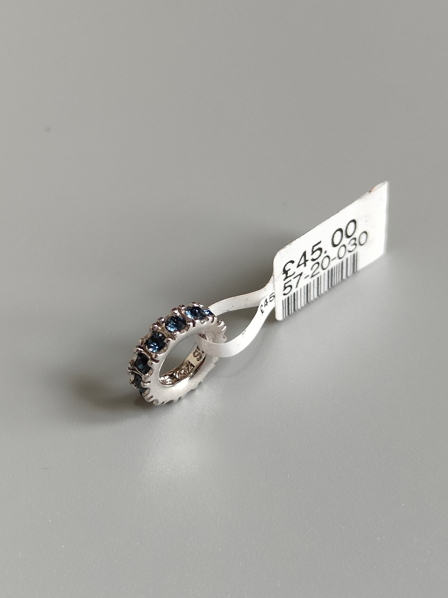 Silver Link Pave Charm