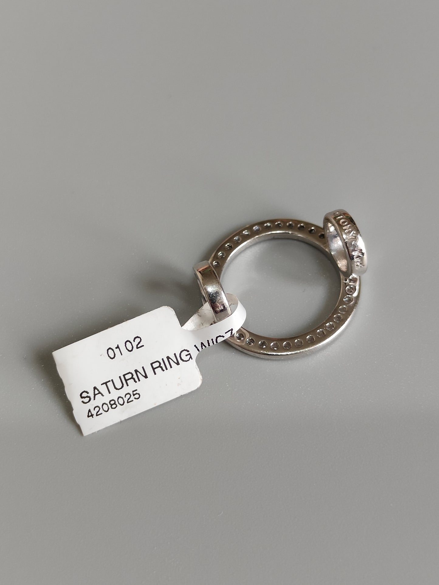 Silver Saturn Ring Charm