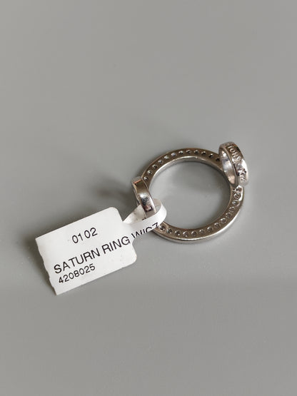 Silver Saturn Ring Charm