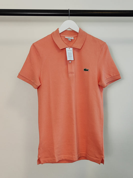 Lacoste Men's Cotton Polo Shirt in Peach XS