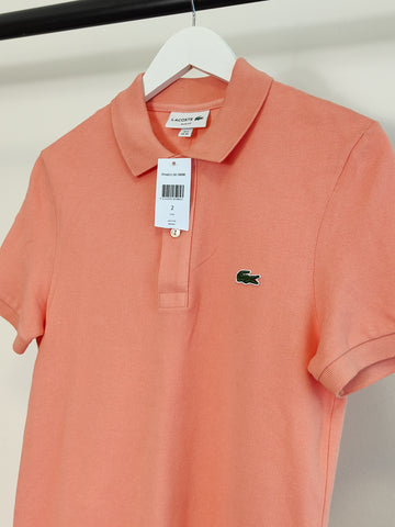 Lacoste Men's Cotton Polo Shirt in Peach XS