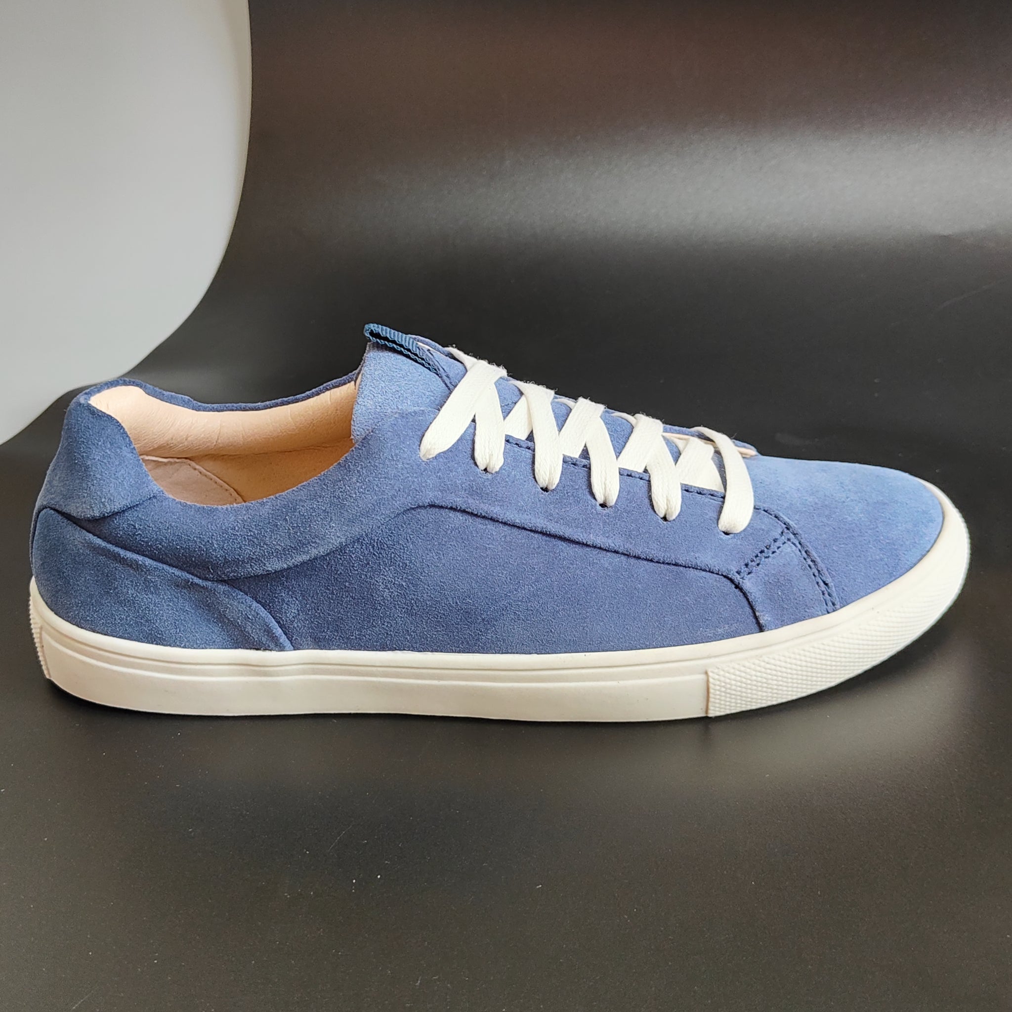 Suede Leather Flat Shoes in Blue UK 6 / EU 39