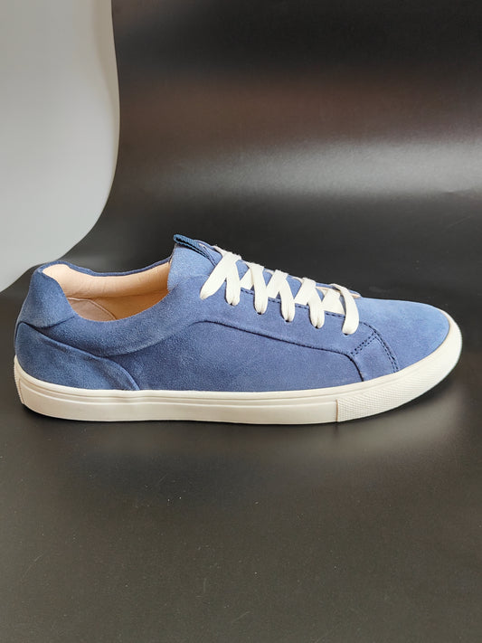 Suede Leather Flat Shoes in Blue UK 6 / EU 39