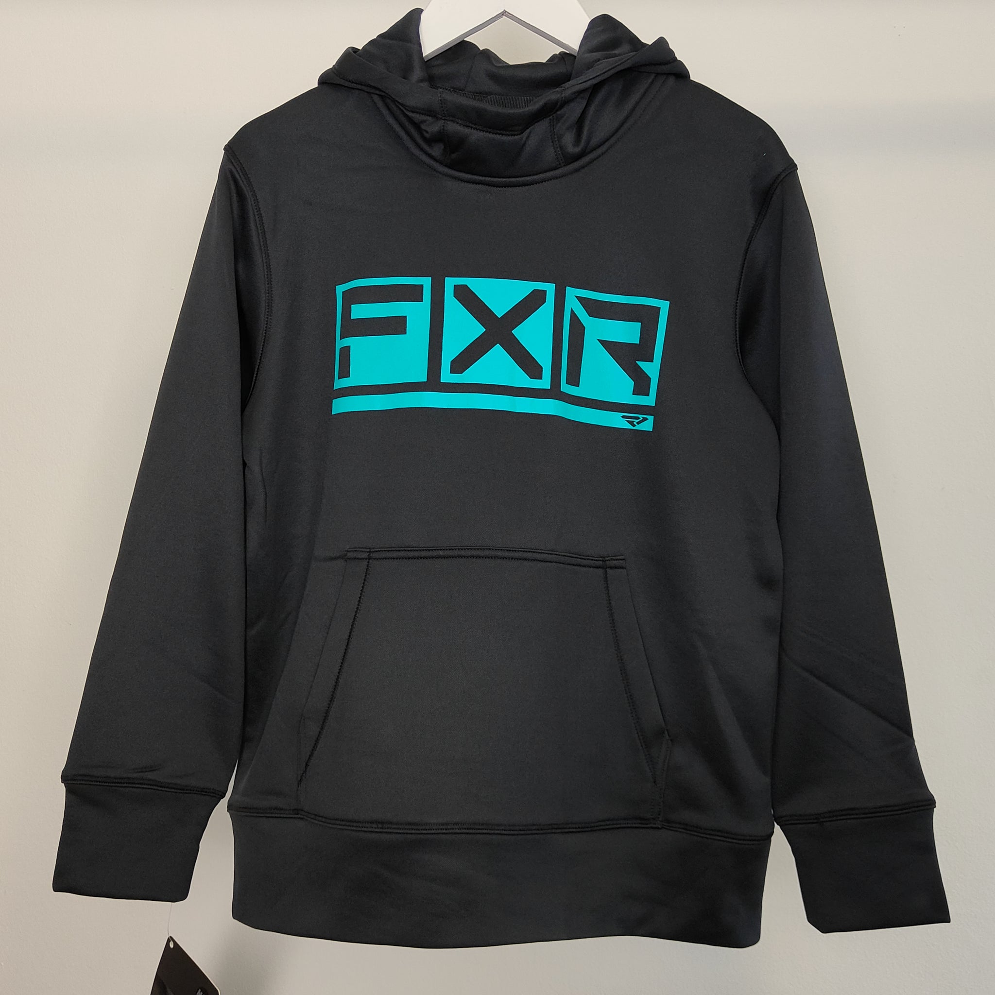 FXR Youth Podium Tech Pullover Hoodie in Black/Blue M