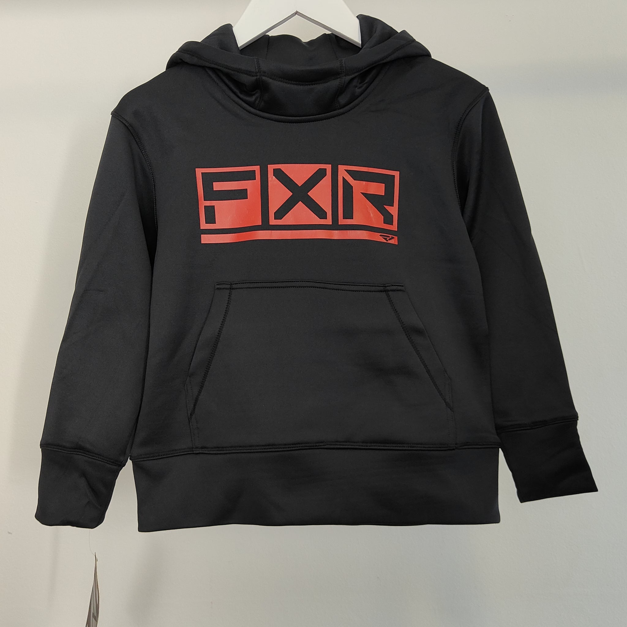 FXR Youth Podium Tech Pullover Hoodie in Black/Red XS