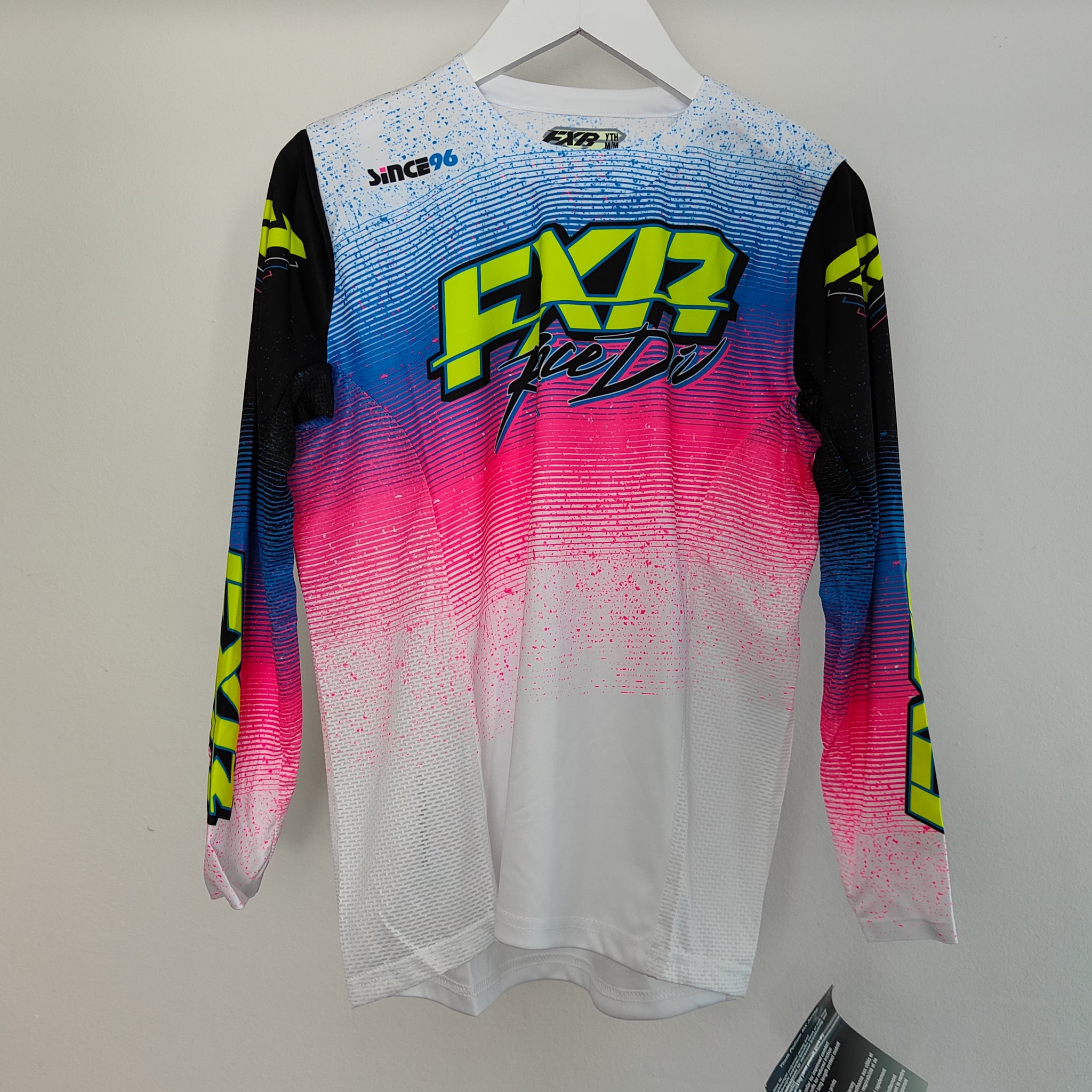 FXR Yth Podium MX Jersey
Retro in white/Blue/Pink Size M