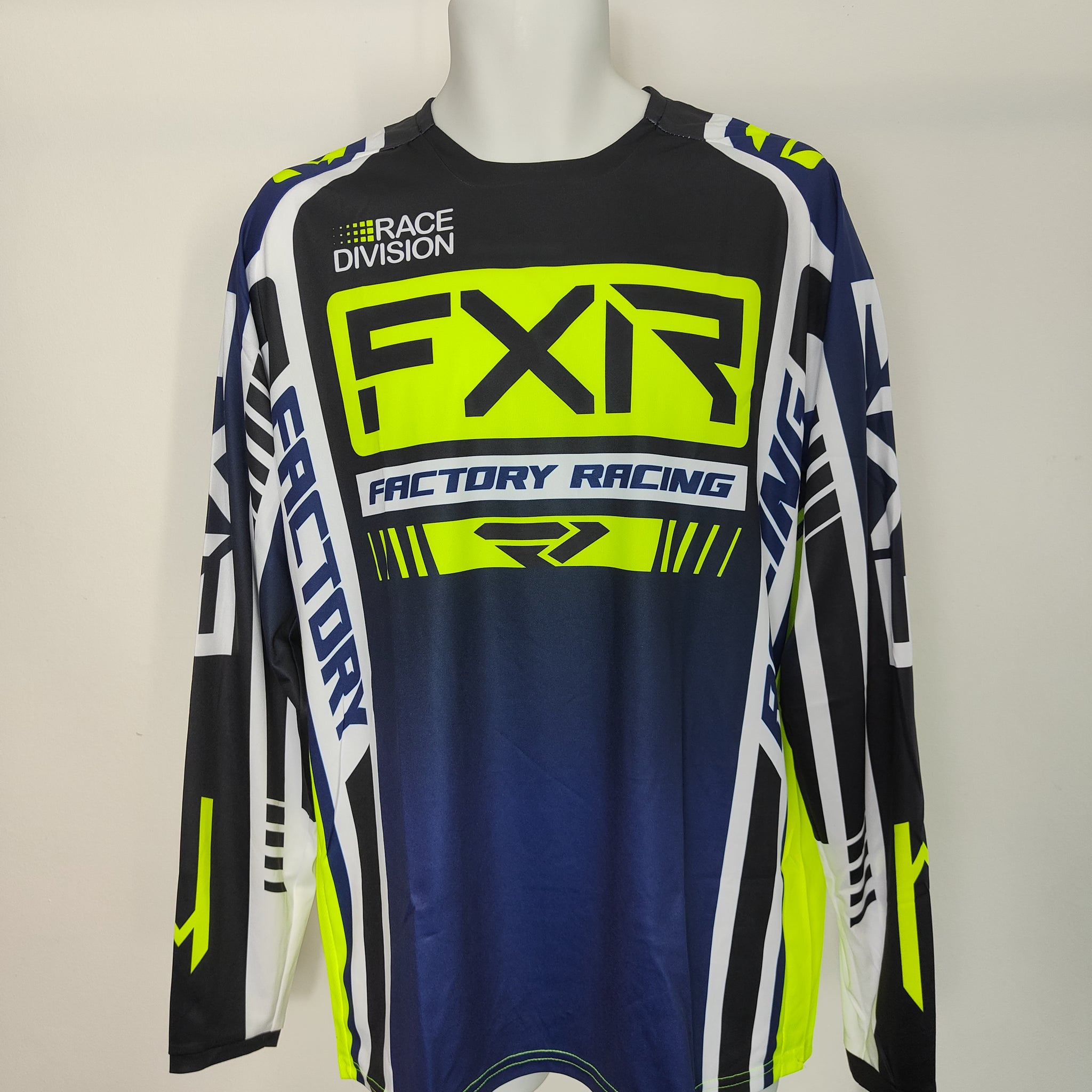 FXR Clutch Pro MX Jersey - Midnight/HiVis/White L