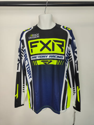 FXR Clutch Pro MX Jersey - Midnight/HiVis/White L