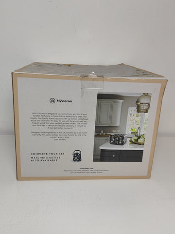 Laura Ashley Elveden Navy 4-Slice Toaster