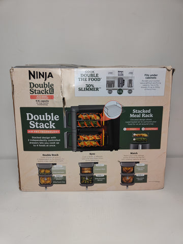 Ninja Double Stack XL 9.5L Air Fryer SL400UK – Space-Saving Dual Drawer Design