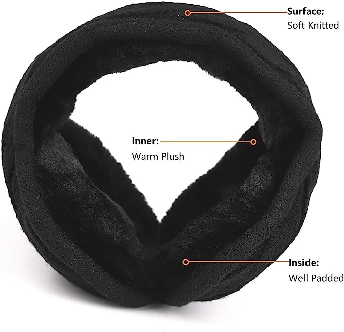 Mens Womens Ear Muffs Winter Ear Warmers Fleece Earwarmer Behind The Head Band E - Foto 6