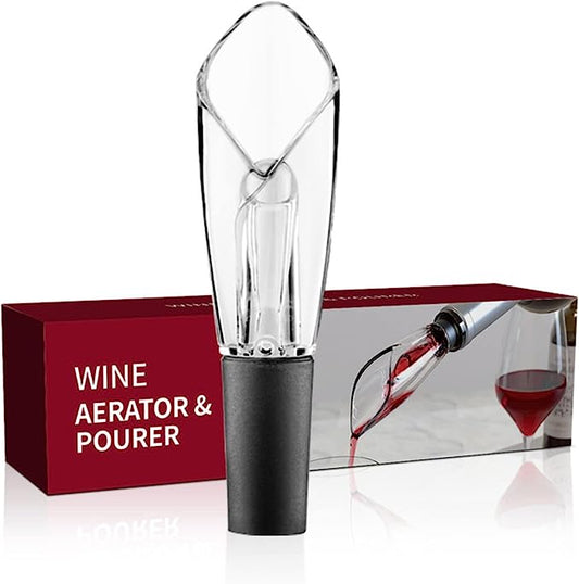 White Red Wine Aerating Bottle Pourer Decanter Aerator Bar Drink Lovers Gift (1 Pack)