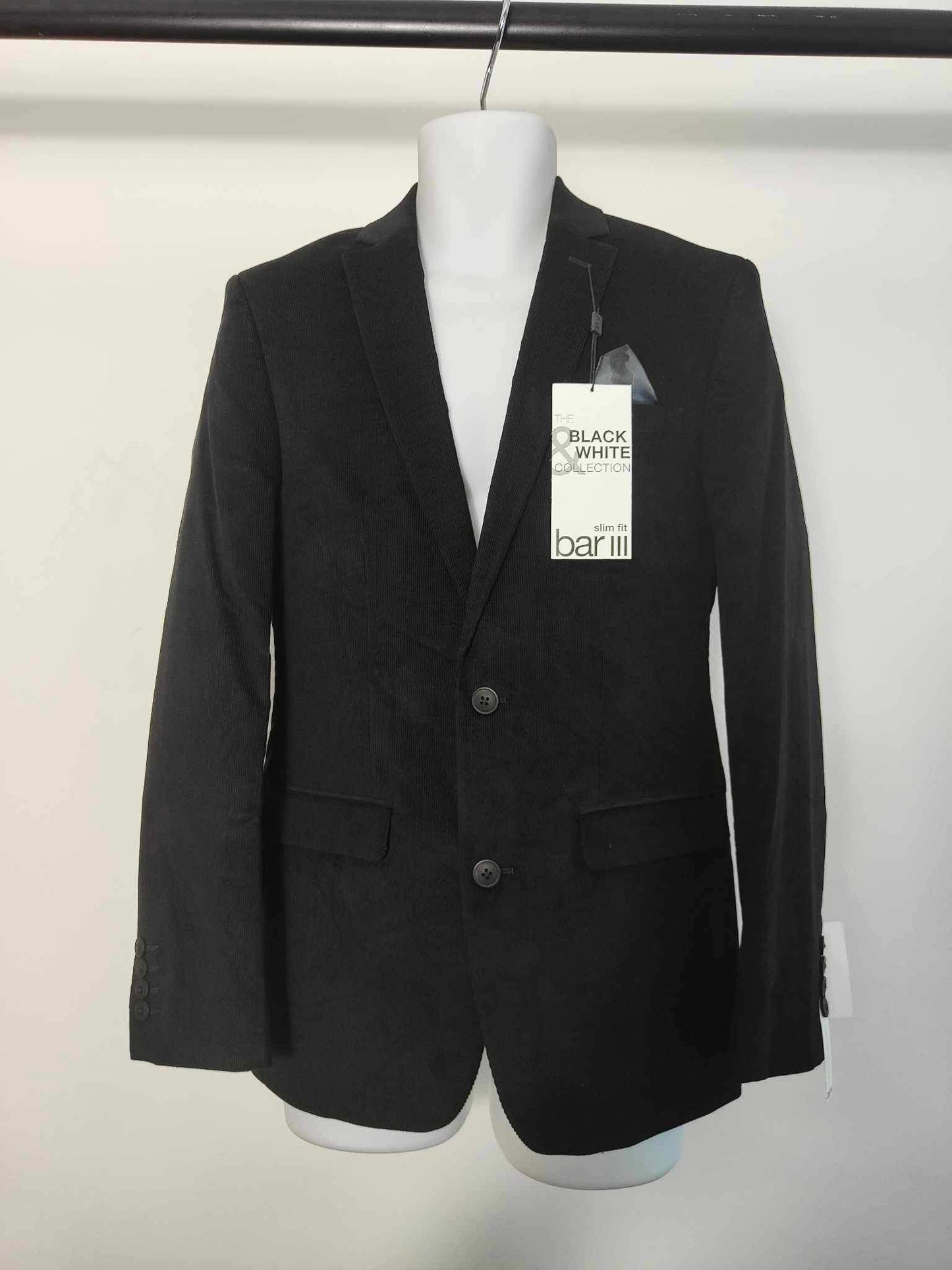 Bar III Men’s Linen Cotton Suit Jacket Blazer Sport Coat in Black