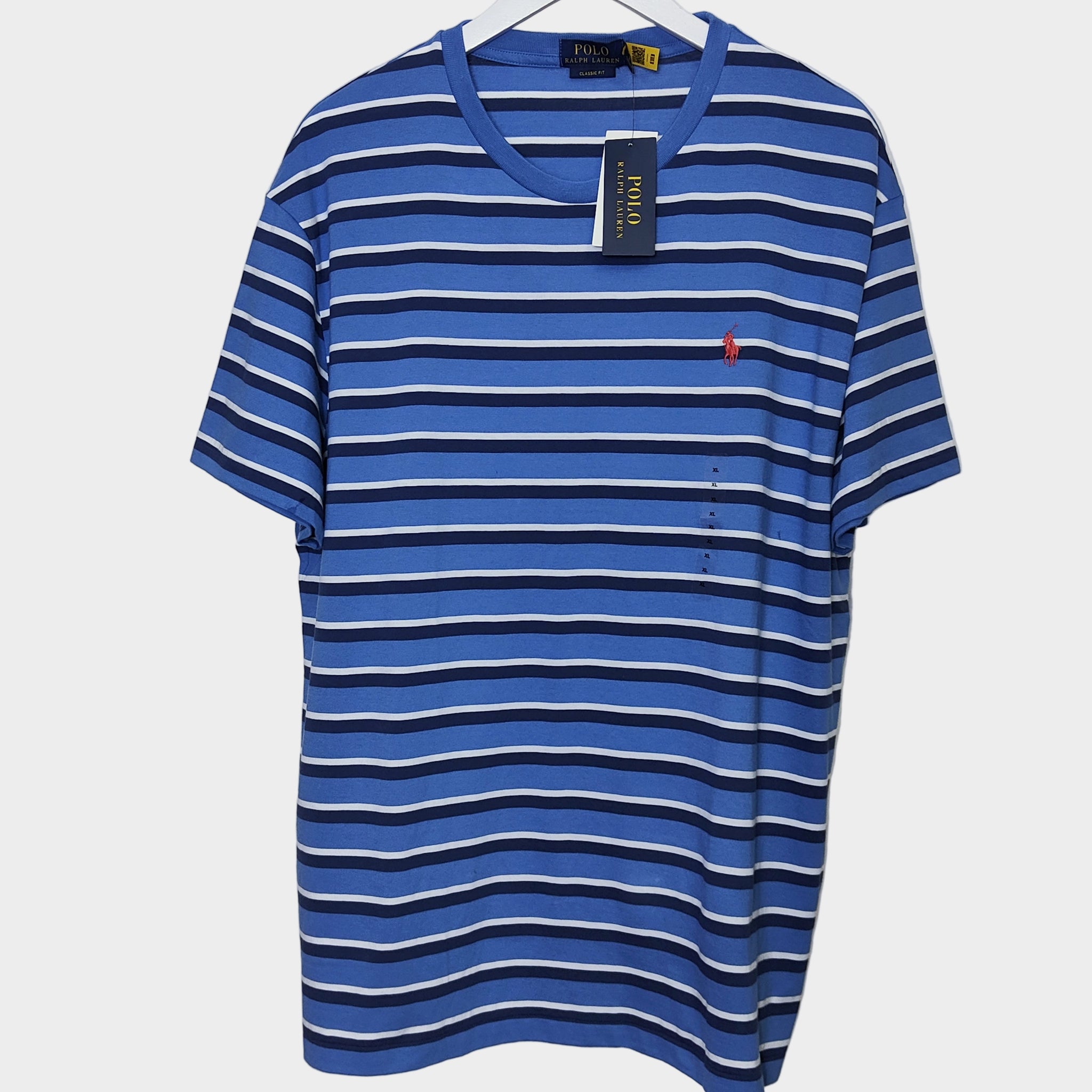 Polo Ralph Lauren Striped T-shirt in Blue Size XL