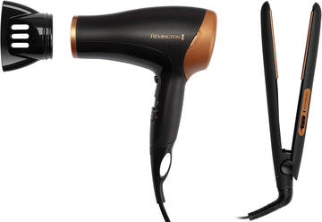 Remington Hair Care Gift Set Ceramic Hair Straighteners & 2000W Ionic Hair Dryer