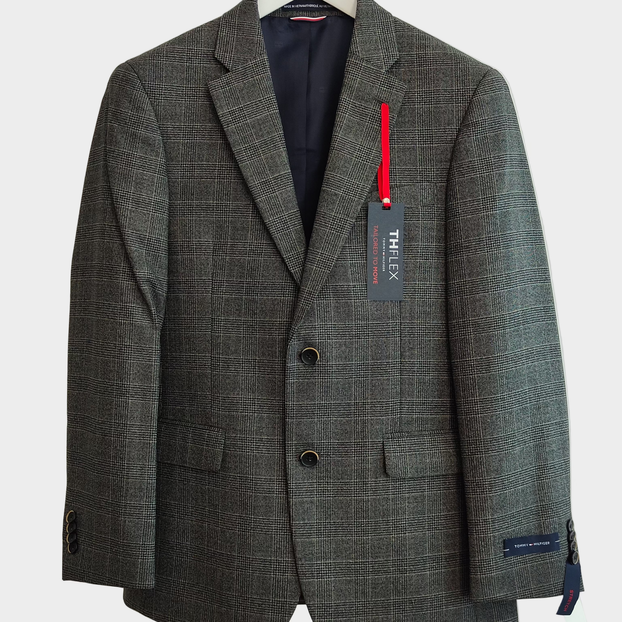 Tommy Hilfiger Men's Blazer in charcoal-Black 42 R