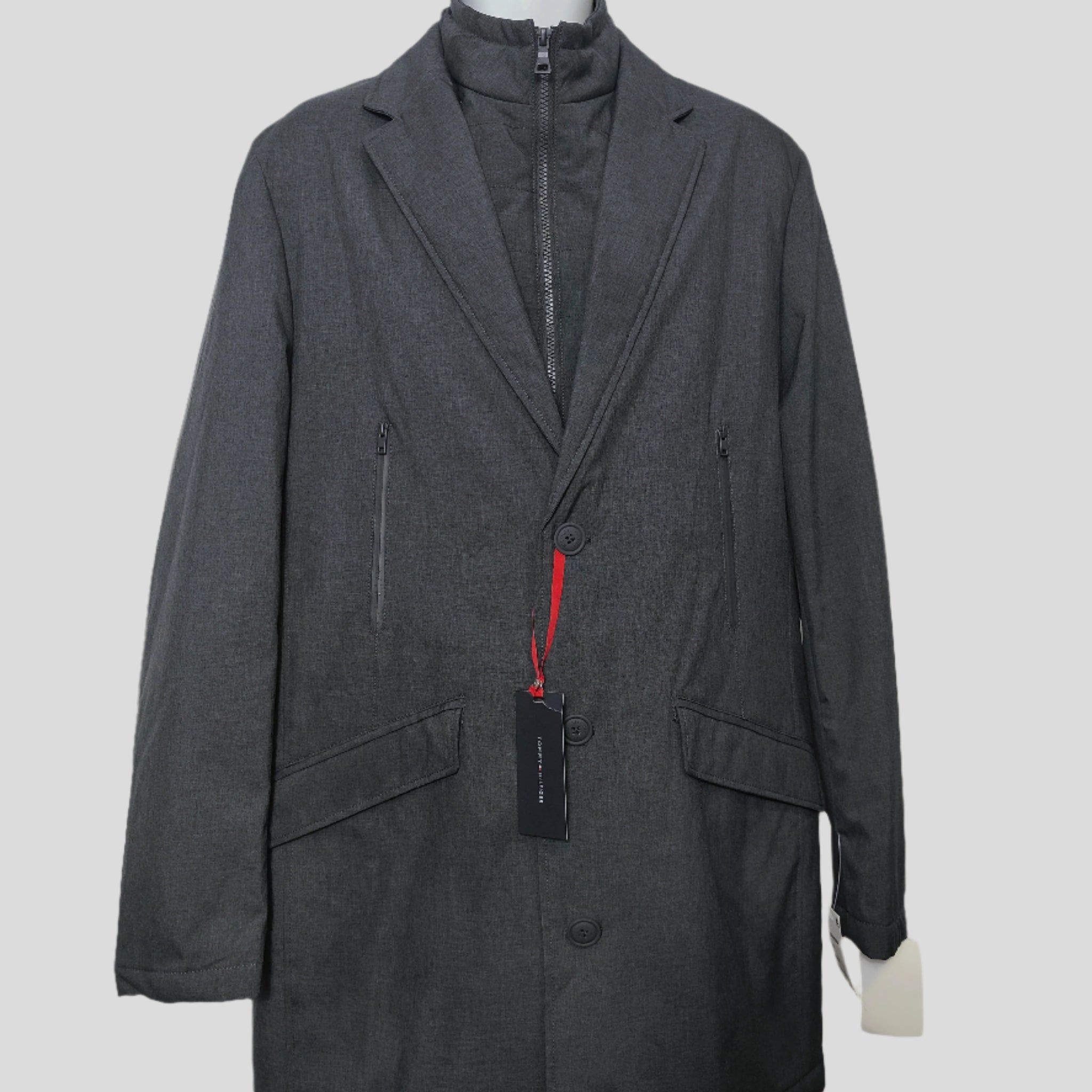 Tommy Hilfiger Men's Long Coat in Grey 42