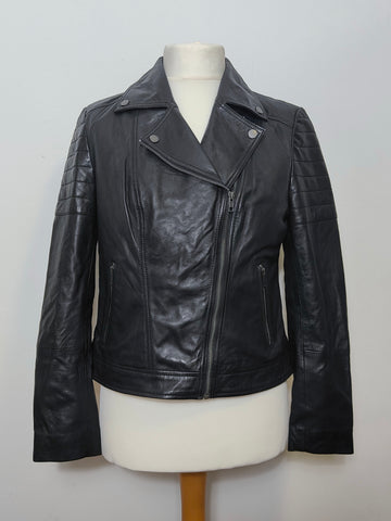 V By Very Women's Sheep Leather Biker Jacket