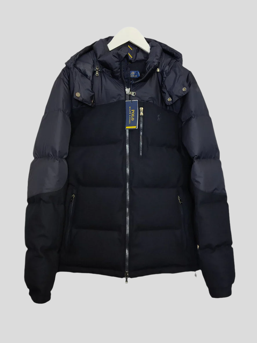 Polo Ralph Lauren Men's Wool Down Puffer Jacket in Navy M