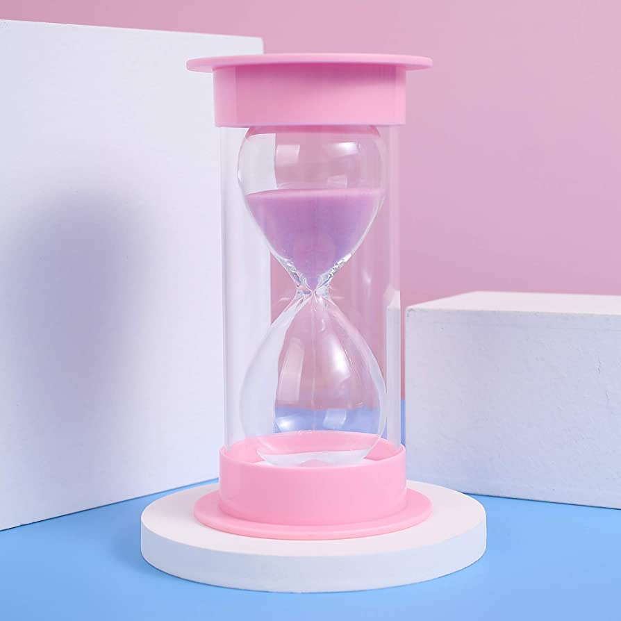 TOIRXARN 5 Minute Sand Timer Hourglass Sandglass Kitchen Timer in Pink