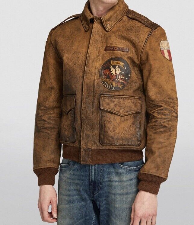 Polo Ralph Lauren Patchwork Leather Flight Jacket