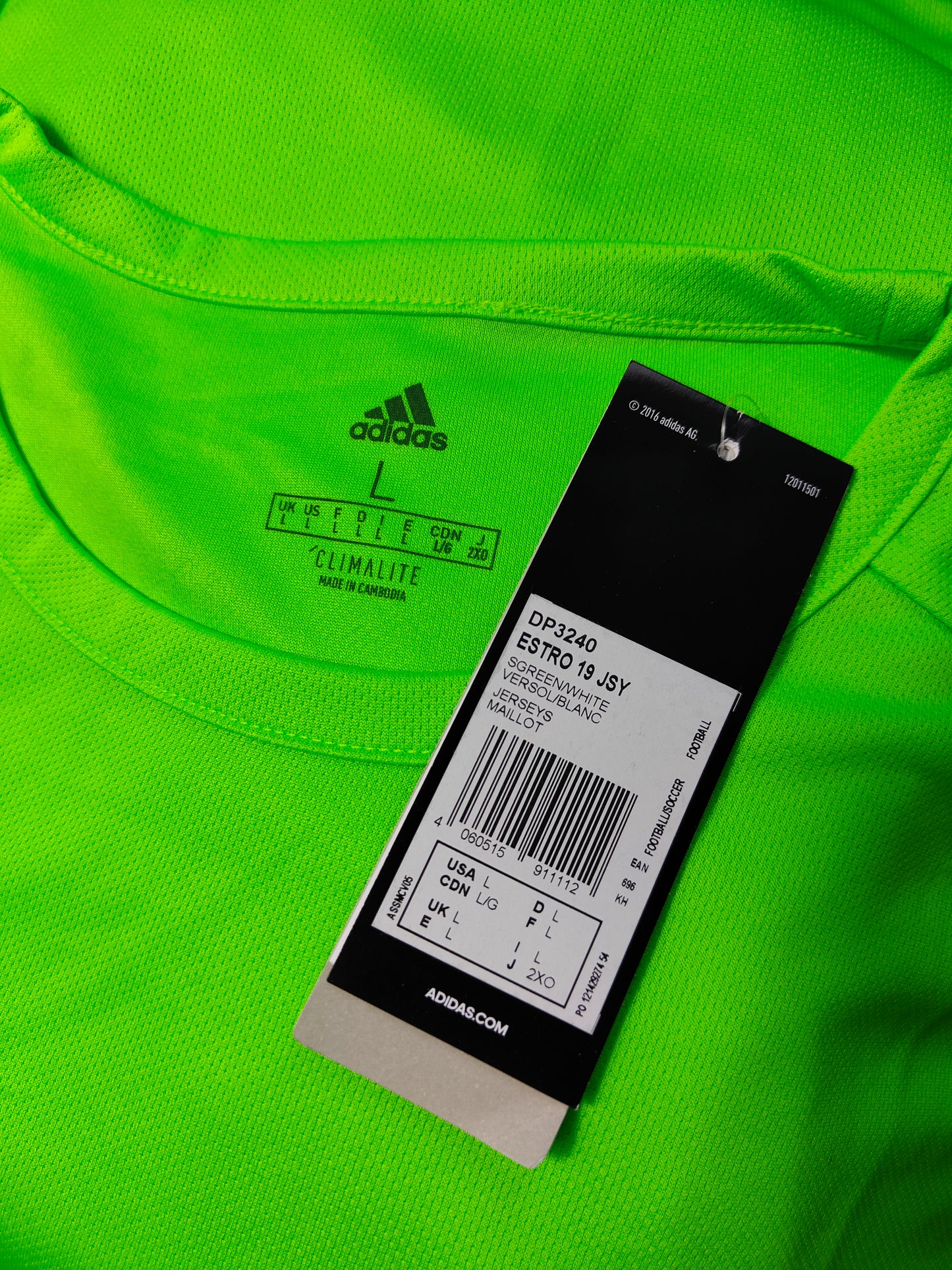 Adidas Men's Jersey T-Shirt in Green L