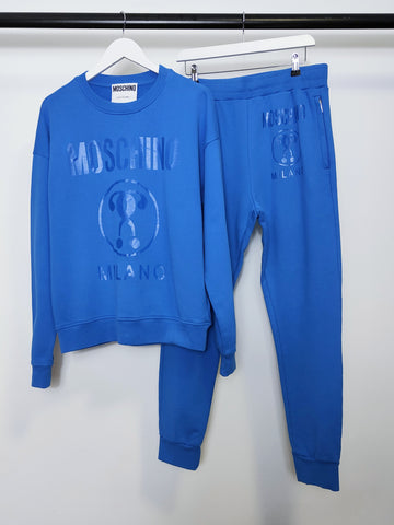 Men's Double Question Mark Track Suit in Blue IT M / EU 50