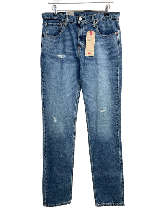 511 Mens Slim Fit Denim Jeans in Blue 32x34