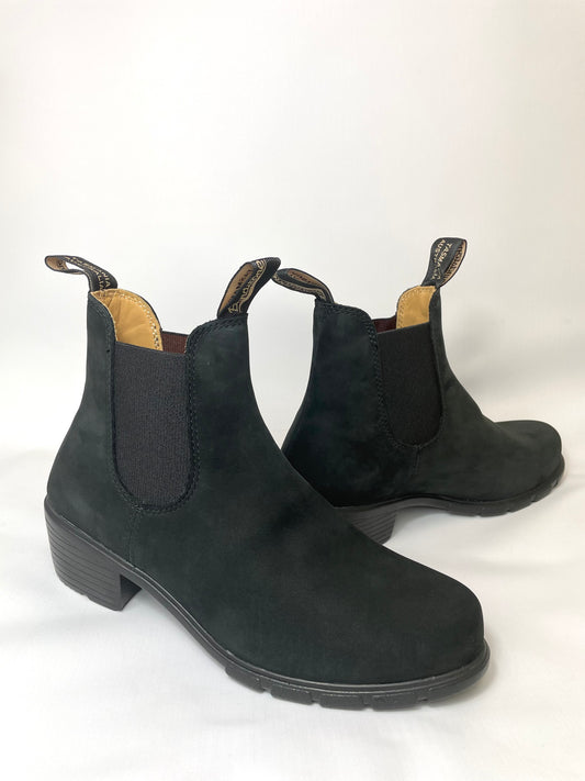 Blundstone 1960 Nubuck Leather Womens Heel Boots Black