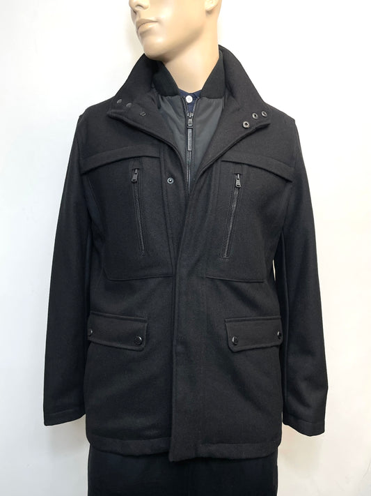 Michael Kors Men's Wool Blend Coat in Black