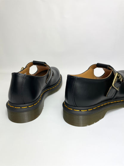 Dr. Martens Womens Polley Smooth Leather Mary Janes Shoes Black