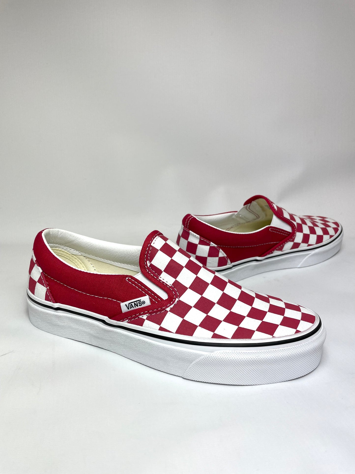 Vans Doheny Checkered Low-Top Womens Canvas Shoes Red/White