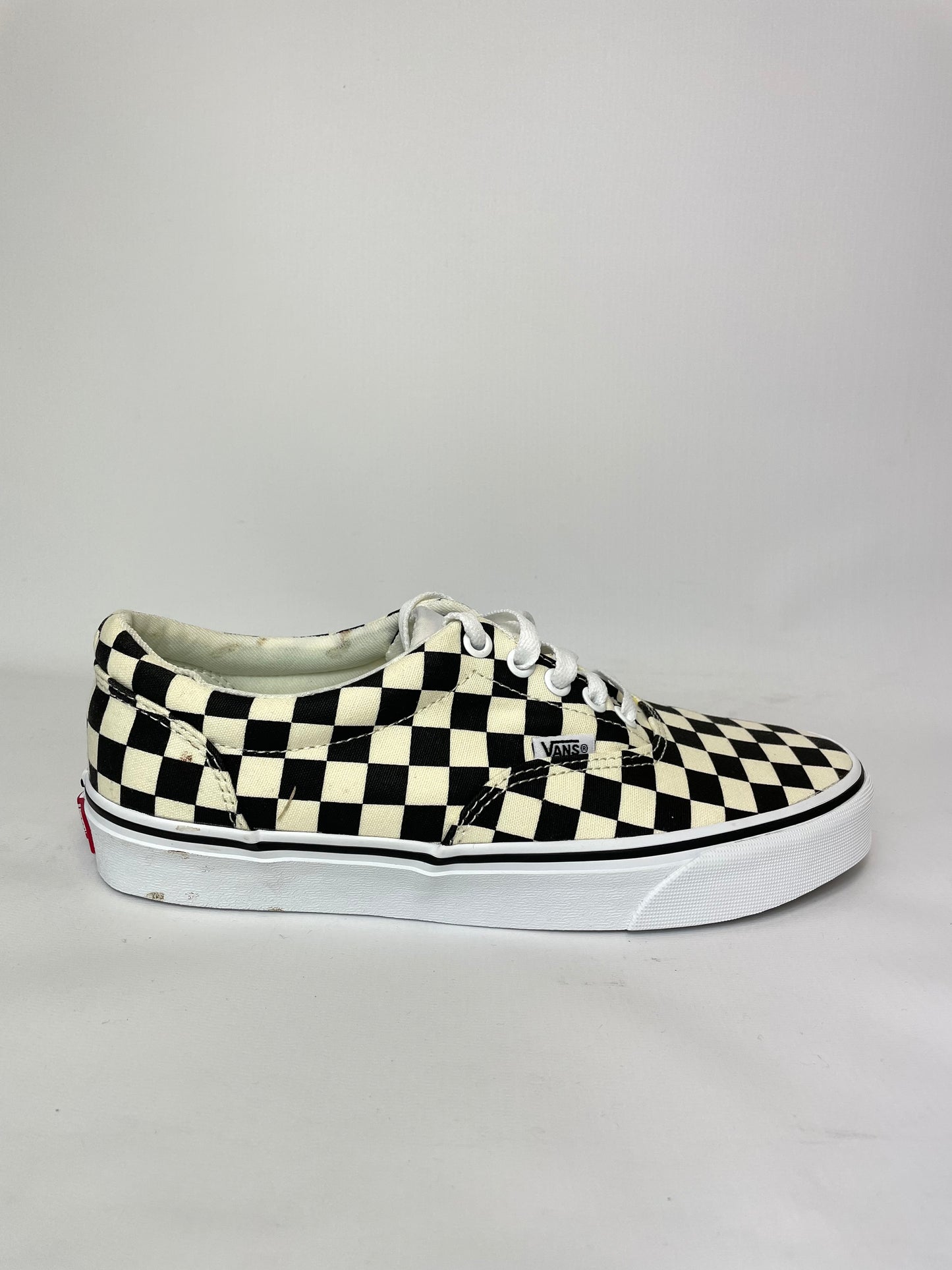 Vans Women's Doheny Checkered Low-Top Canvas Shoes Black/White