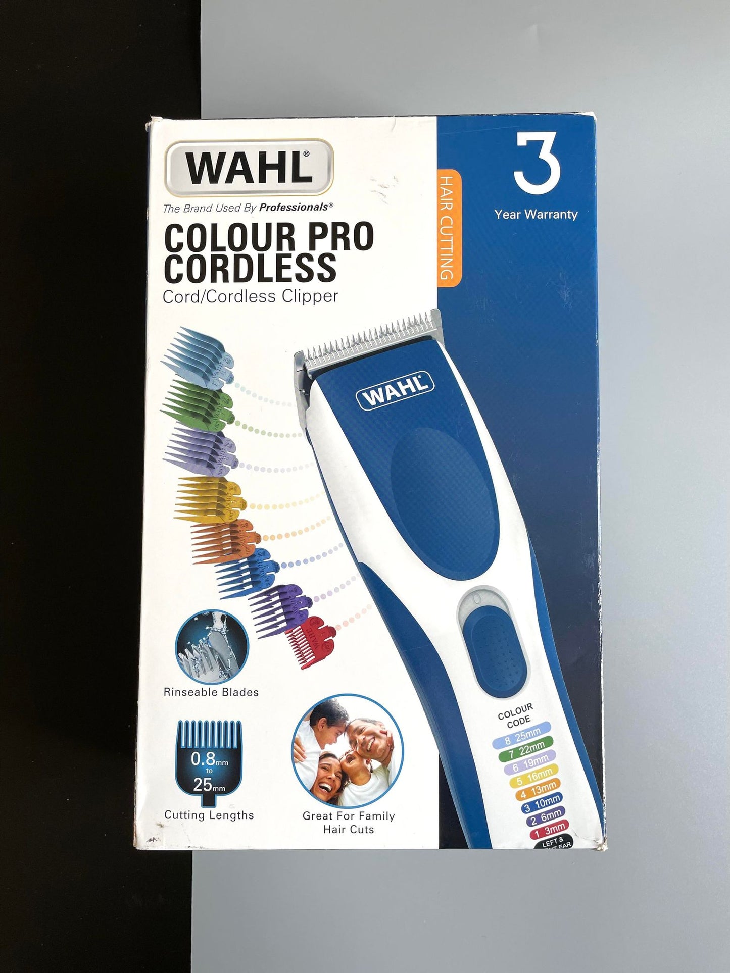 Wahl Colour Pro Cordless Rechargeable Hair Clipper & Trimmer Model 9649P