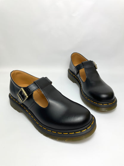 Dr. Martens Womens Polley Smooth Leather Mary Janes Shoes Black