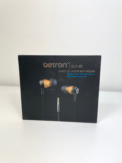 Betron GLD60 Noise Isolating In-Ear Earphones Headphones with 3.5mm Jack