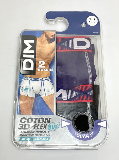 2 Pack Cotton 3D Flex Air Mens Anti-Perspirant Boxers in Black/Blue L
