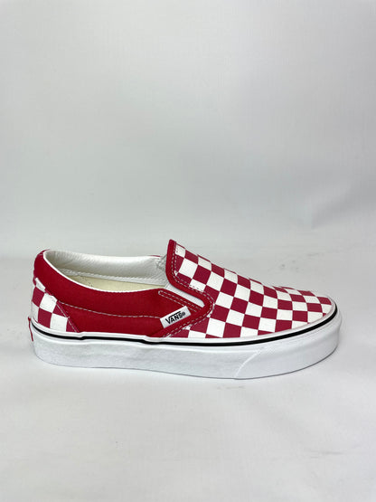 Vans Doheny Checkered Low-Top Womens Canvas Shoes Red/White