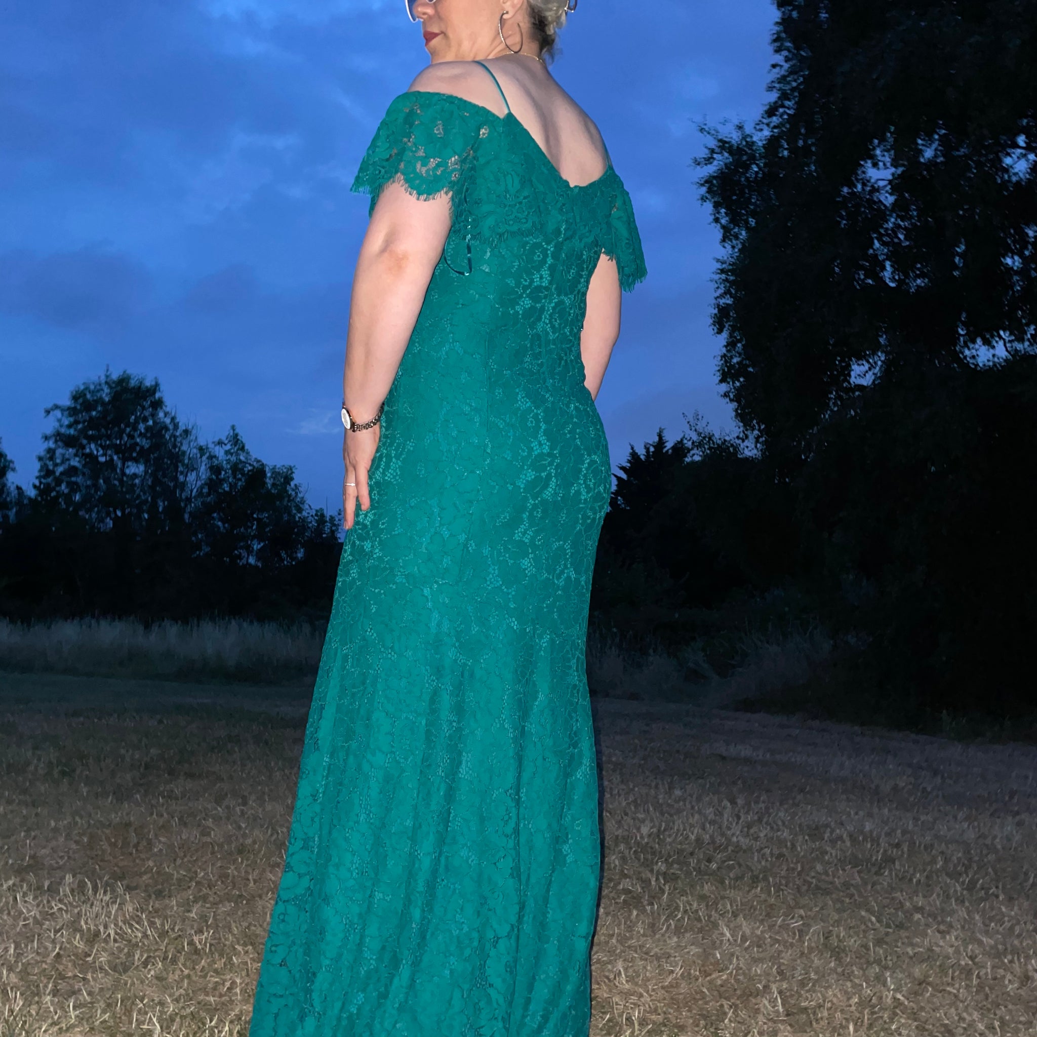 Ralph Lauren Women’s Evening Long Maxi Dress Green