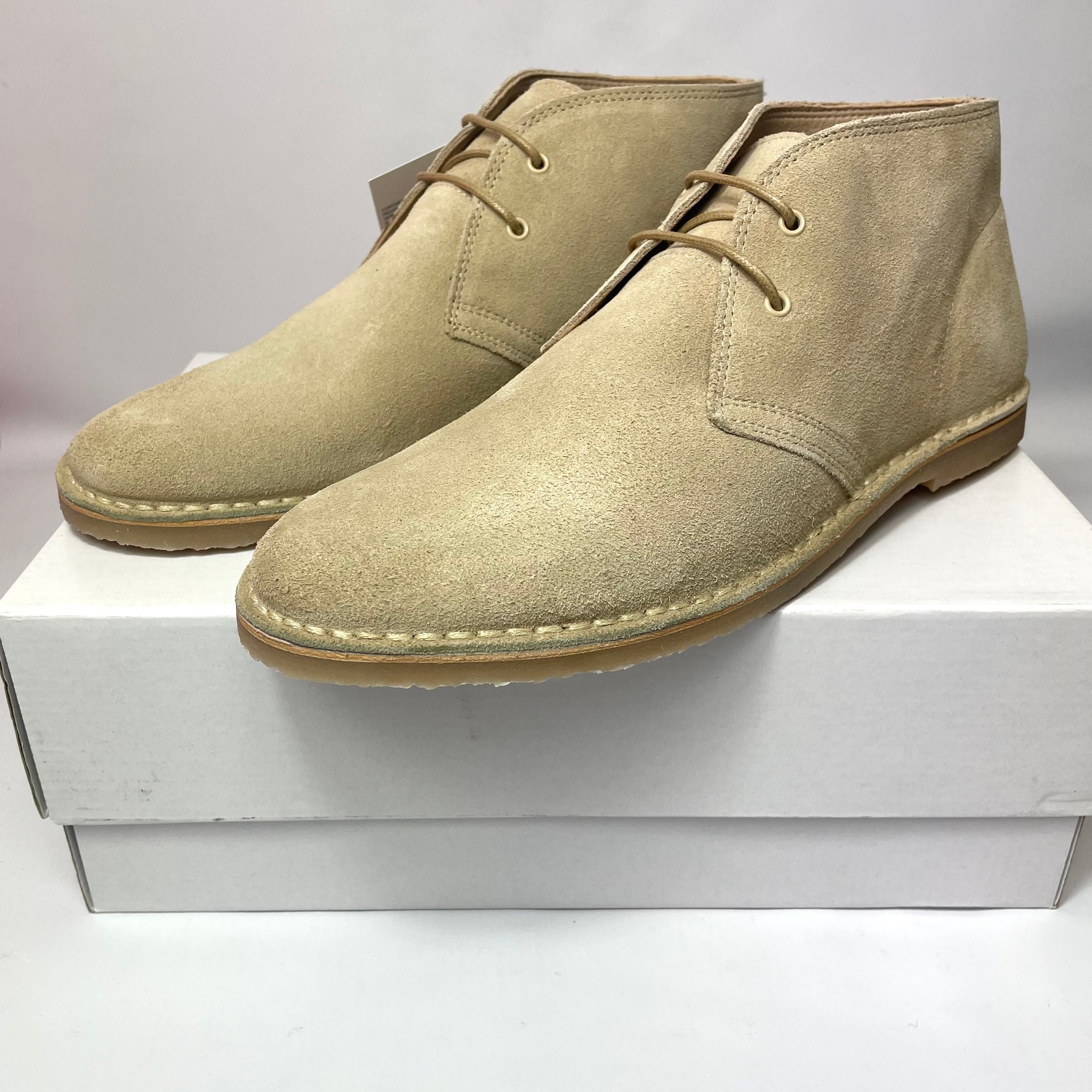 Women's Suede Suede Leather Boots in Khaki UK 8 / EU 41