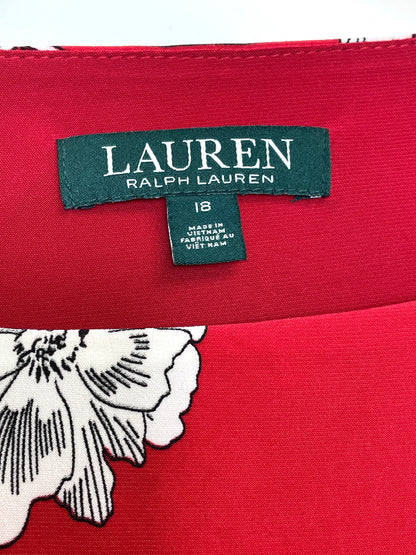 Ralph Lauren Women’s Victorina Floral Print Dress Red