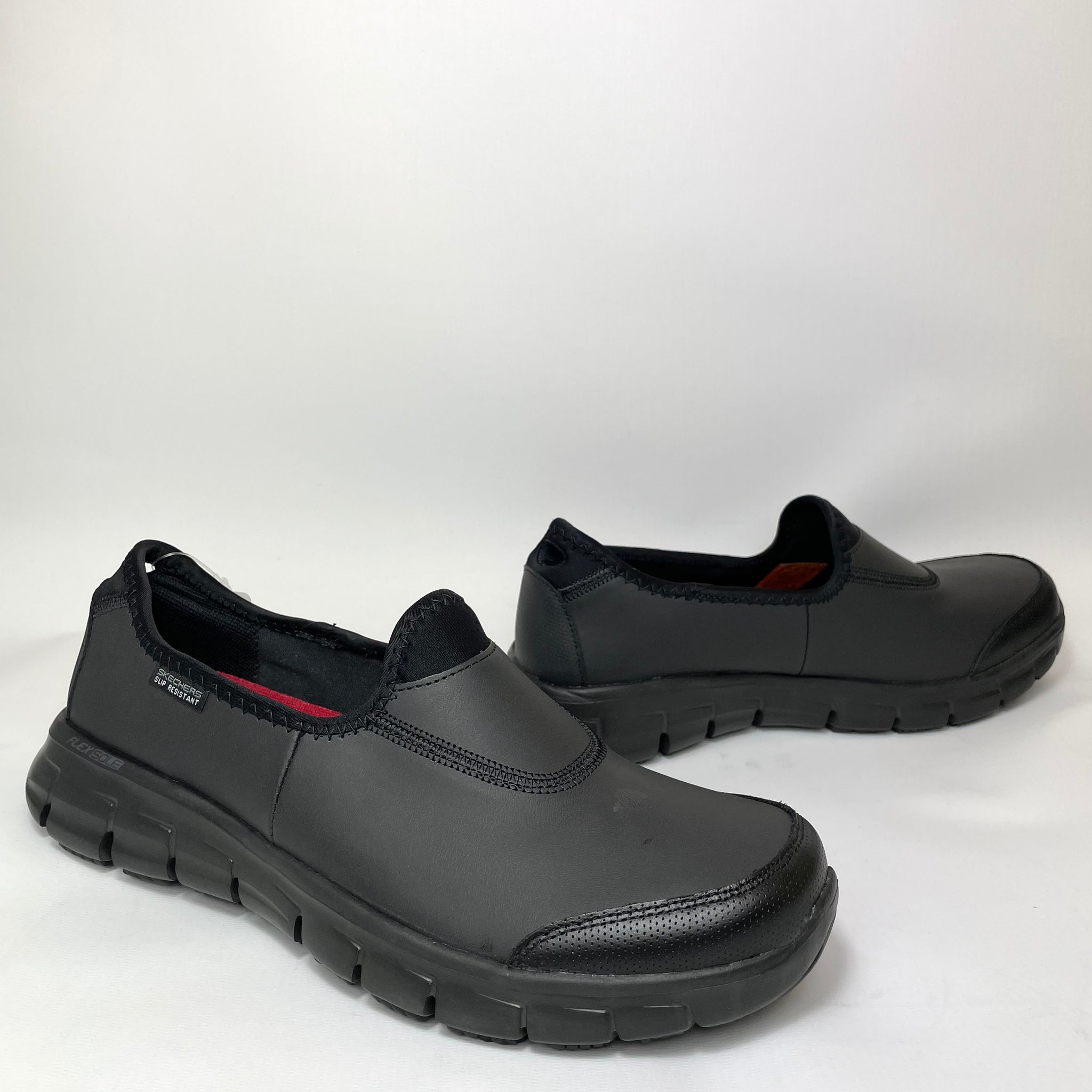 Skechers Work Relaxed Fit Sure Track Slip-on Womens Shoes Black