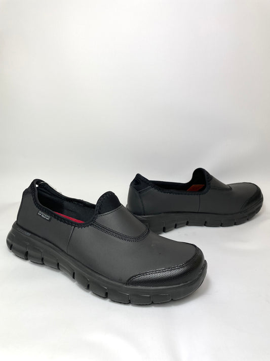 Skechers Work Relaxed Fit Sure Track Slip-on Womens Shoes Black