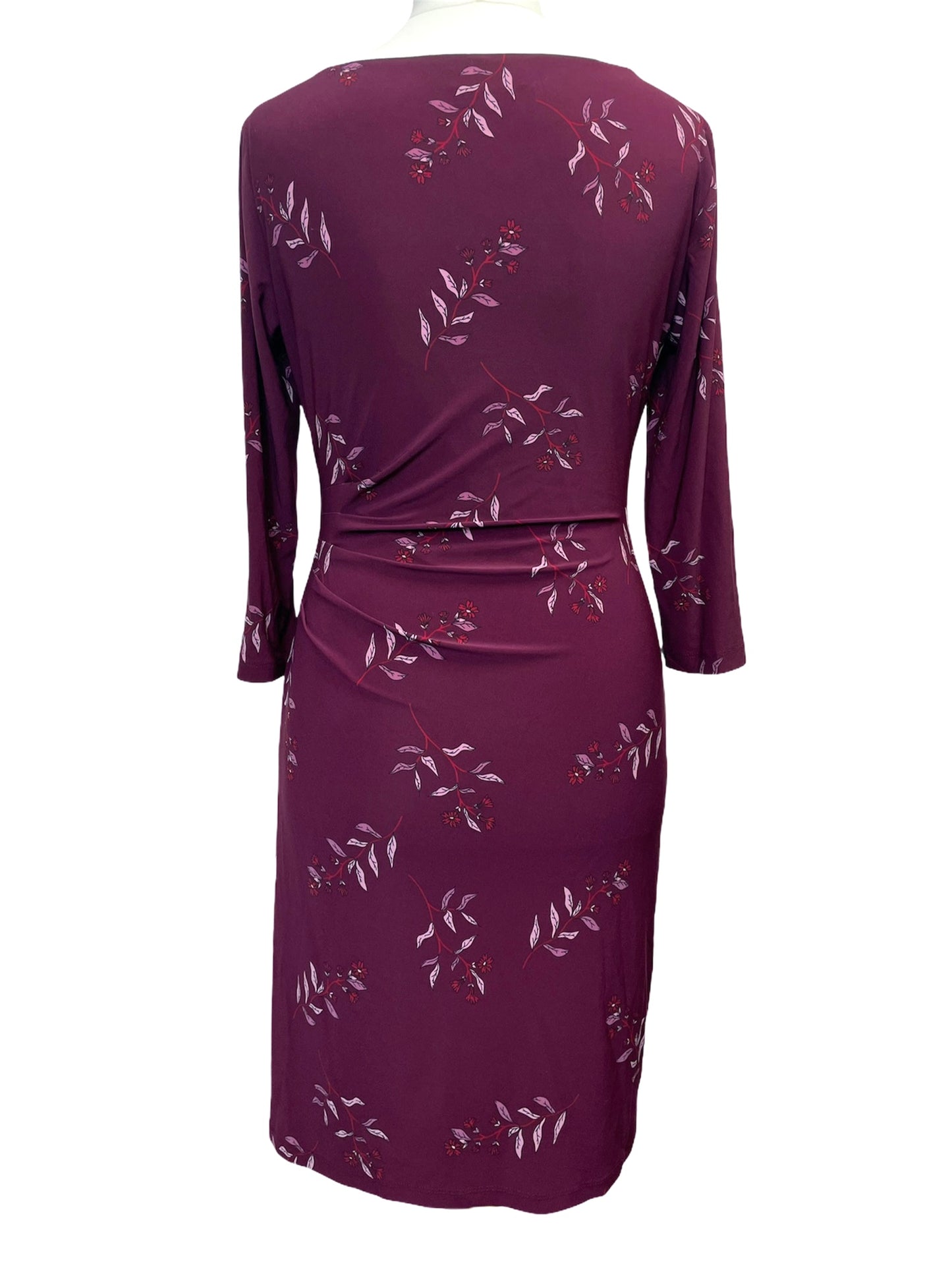 Ralph Lauren Women’s Victorina Floral Print Dress Burgundy