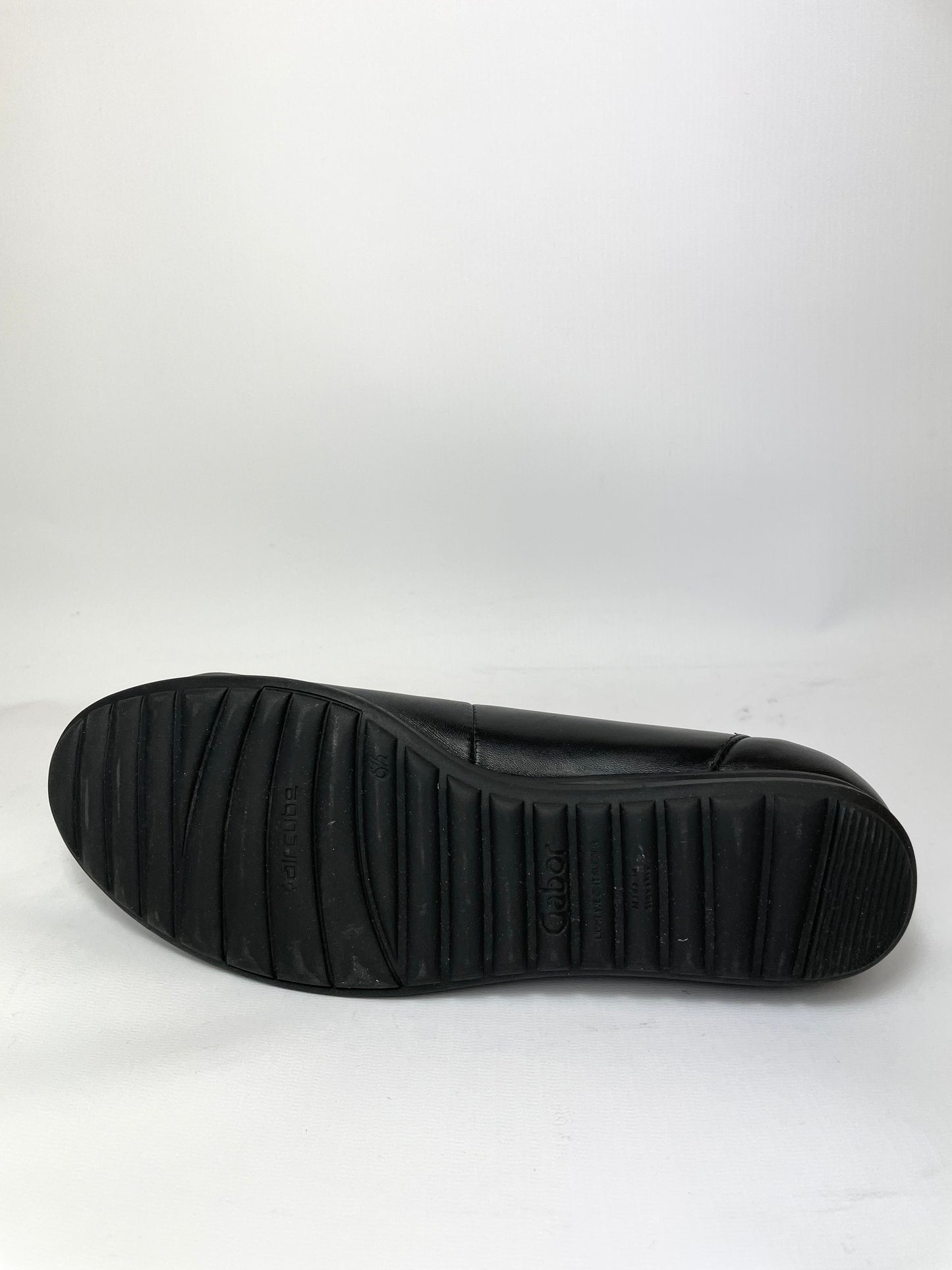 Gabor Flat Leather Slip-On Womens Shoes Black