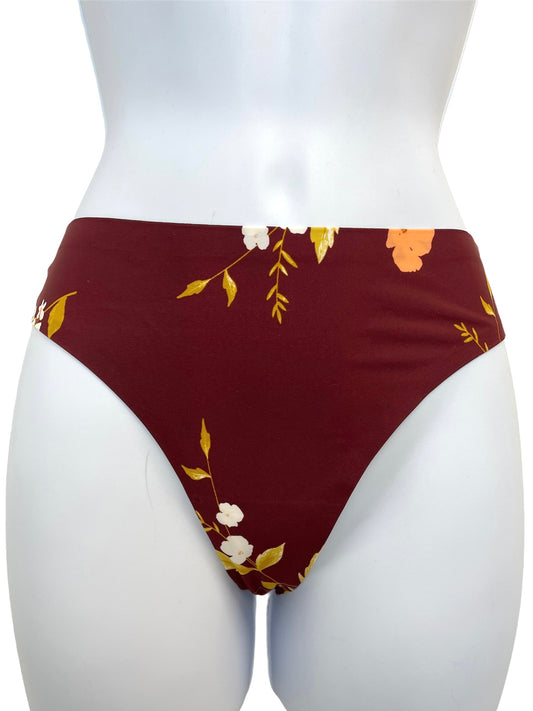 Urban Outfitters Ladies Out From Under Laser-Cut Hipster Knickers Burgundy