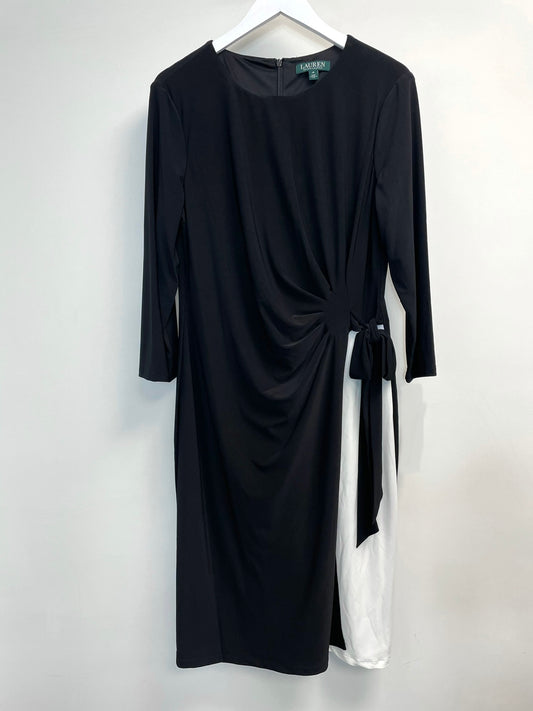 Ralph Lauren Women’s Two-Tone Ruched Dress Black/White