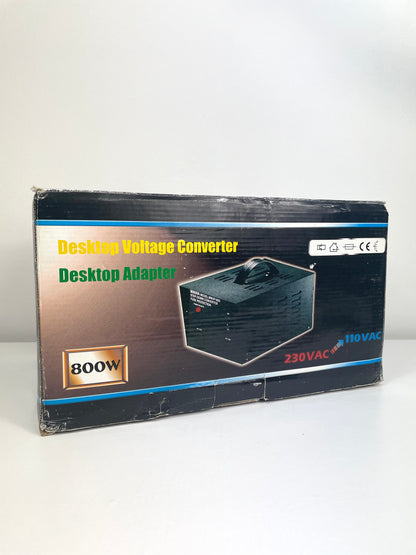 Desktop Voltage Step down Converter UK to US 800watts Max load 1kw 230VAC to 110VAC