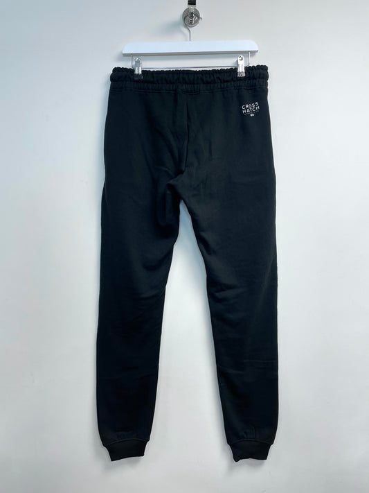 Crosshatch Mens Printed Logo Joggers Black